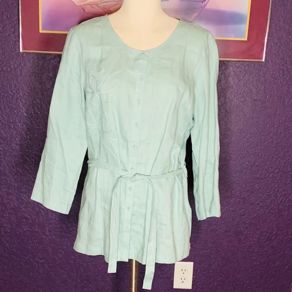 Ecologie Tops - Ecologie Linen Blouse•SZ L